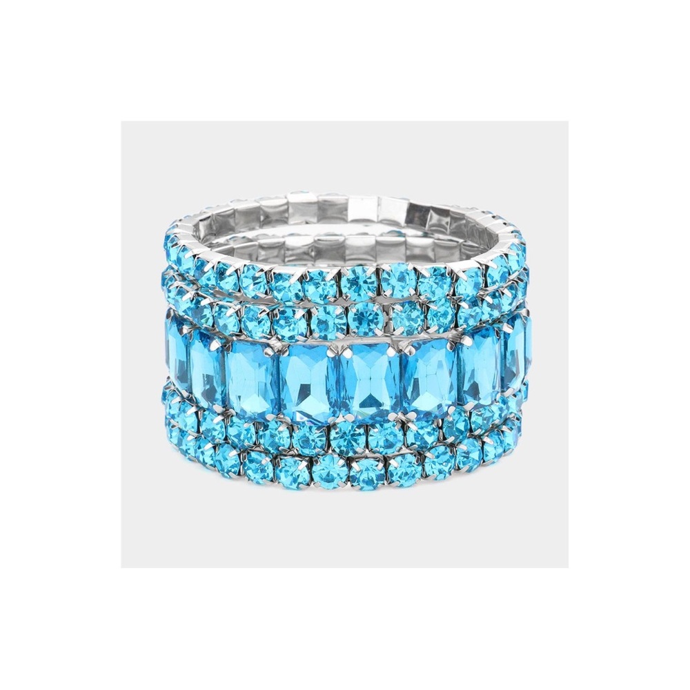 Vibrant Sky Blue Gemstone Bracelet
